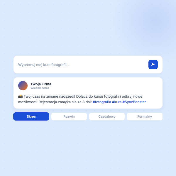 Generator postów na social media
